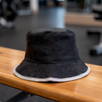 Premium-Saunahut aus schwarzer Wolle